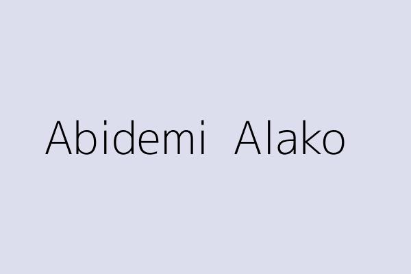 Abidemi  Alako